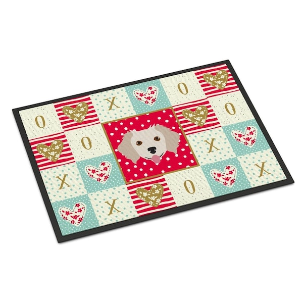 Carolines Treasures 18 x 27 in. Small Greek Domestic Dog Love Indoor or Outdoor Mat CK5238MAT - main